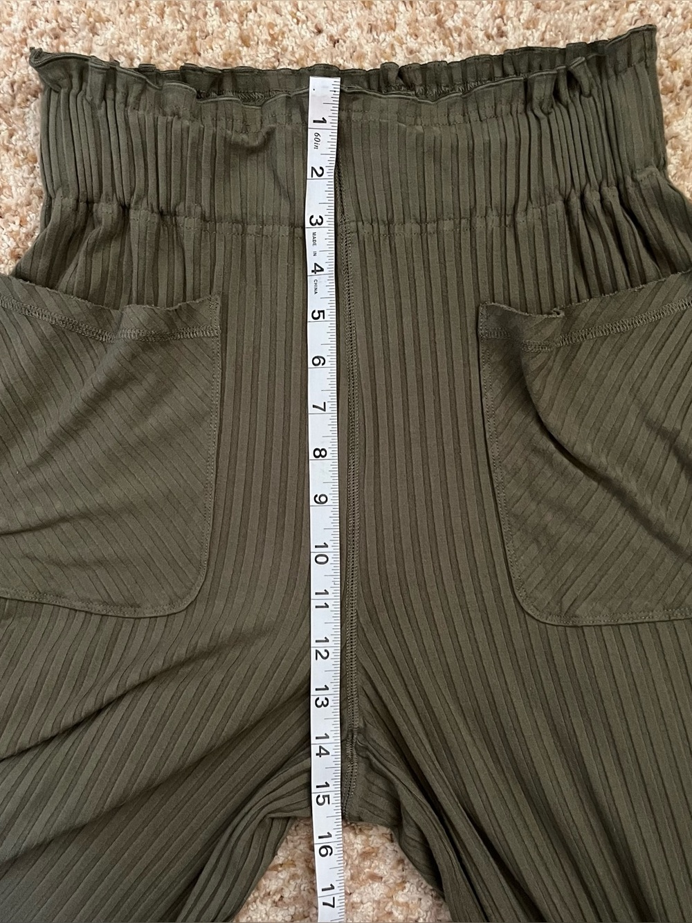 Free People FP Movement Blissed Out Wide Leg Pant Small Olive Green Yoga Stretch - Picture 10 of 11